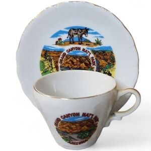 Vintage Grand Canyon National Park Souvenir Cup & Saucer